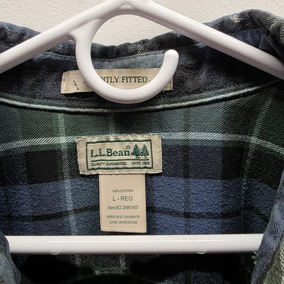 L.L. Bean Blue and Green Checkered Shirt - Picture 3 of 4
